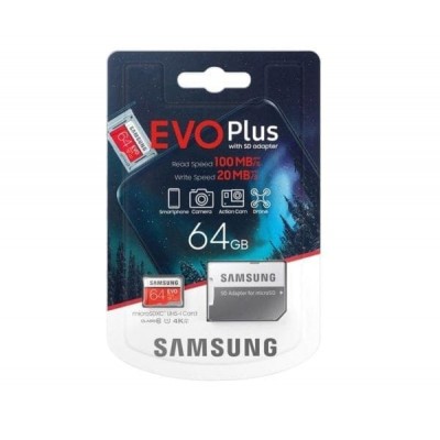 Карта памяти MicroSDXC 64Gb 10class Samsung EVO Plus 